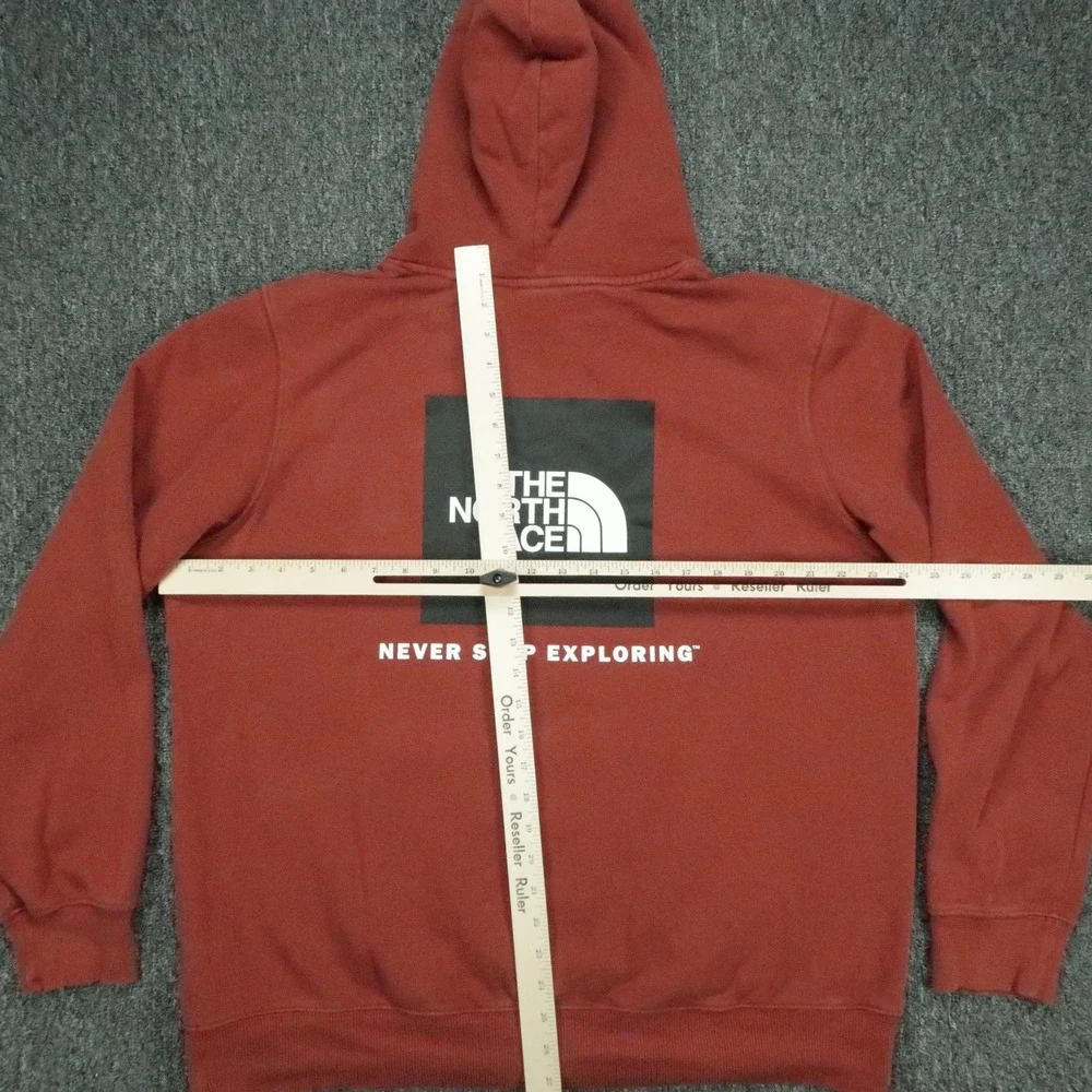 The North Face Hoodie Mens Large Red Rust Half Dome Pullover Hooded Hiking *